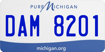MI license plate DAM8201