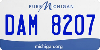 MI license plate DAM8207