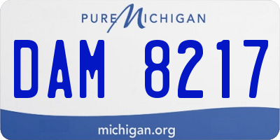 MI license plate DAM8217