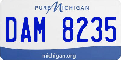 MI license plate DAM8235