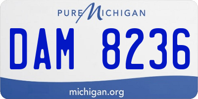 MI license plate DAM8236