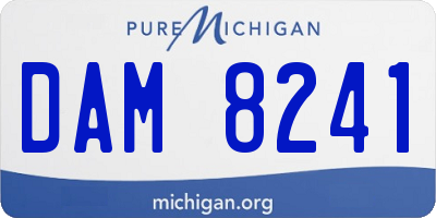 MI license plate DAM8241