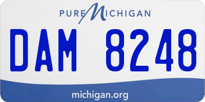 MI license plate DAM8248