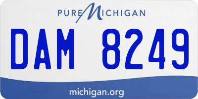 MI license plate DAM8249