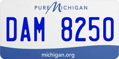 MI license plate DAM8250