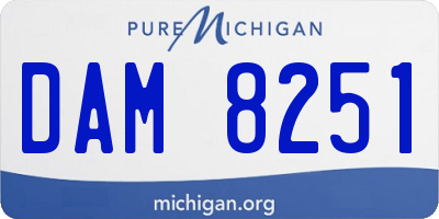 MI license plate DAM8251