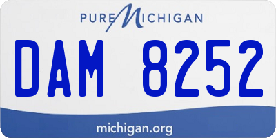 MI license plate DAM8252