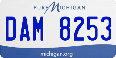 MI license plate DAM8253