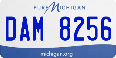 MI license plate DAM8256