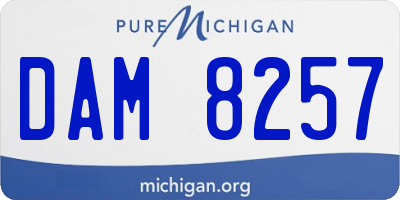 MI license plate DAM8257