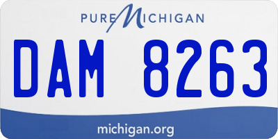 MI license plate DAM8263