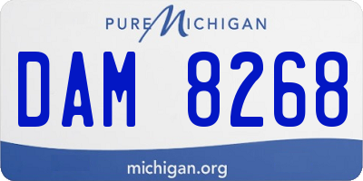 MI license plate DAM8268
