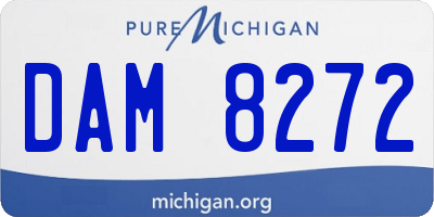 MI license plate DAM8272