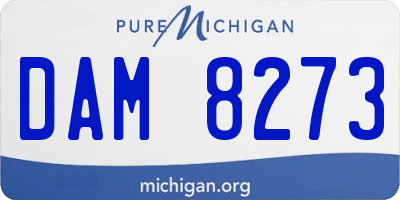 MI license plate DAM8273