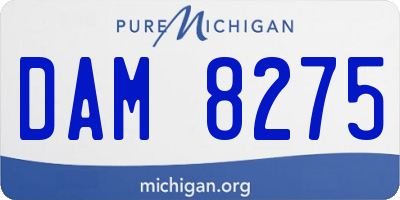 MI license plate DAM8275