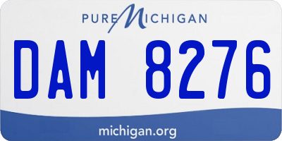 MI license plate DAM8276