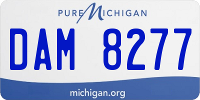 MI license plate DAM8277