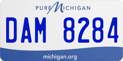 MI license plate DAM8284