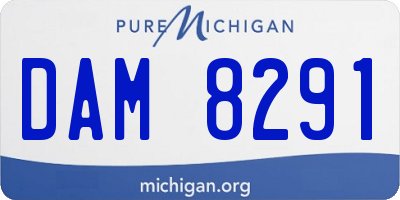 MI license plate DAM8291