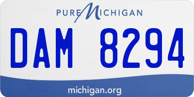 MI license plate DAM8294