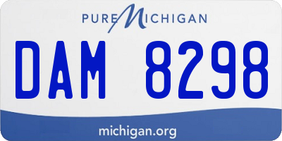 MI license plate DAM8298