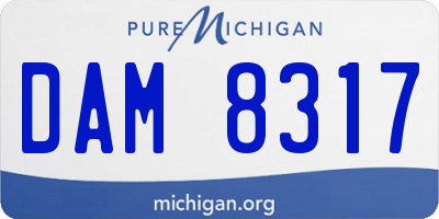 MI license plate DAM8317