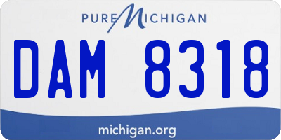 MI license plate DAM8318