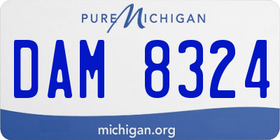 MI license plate DAM8324