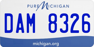 MI license plate DAM8326