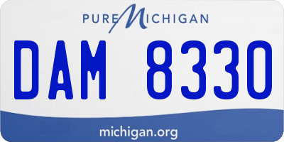 MI license plate DAM8330