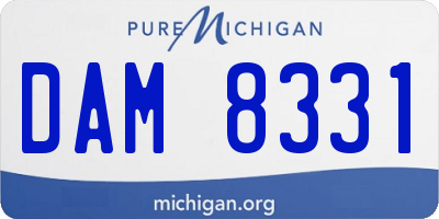MI license plate DAM8331
