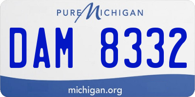 MI license plate DAM8332