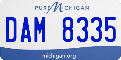 MI license plate DAM8335