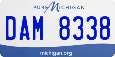 MI license plate DAM8338
