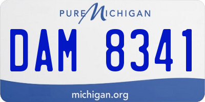 MI license plate DAM8341