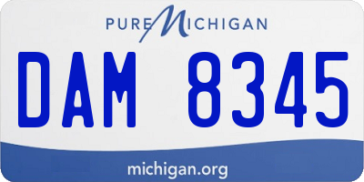 MI license plate DAM8345