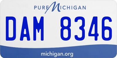 MI license plate DAM8346