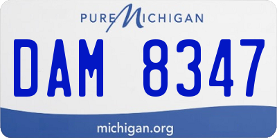 MI license plate DAM8347