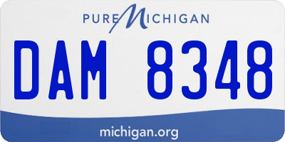 MI license plate DAM8348