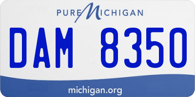 MI license plate DAM8350