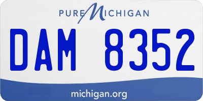 MI license plate DAM8352
