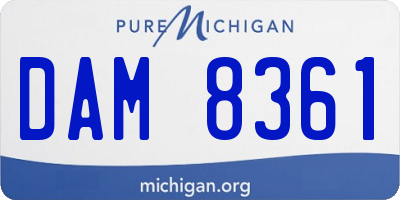 MI license plate DAM8361