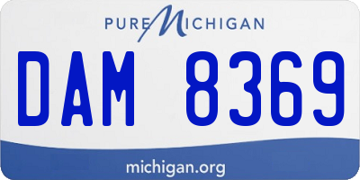MI license plate DAM8369