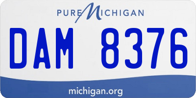 MI license plate DAM8376
