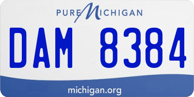 MI license plate DAM8384