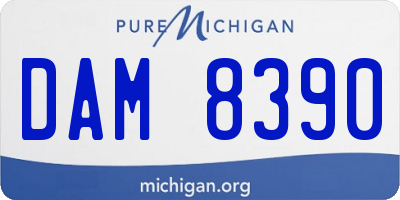 MI license plate DAM8390