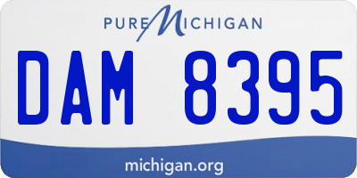 MI license plate DAM8395