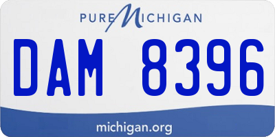 MI license plate DAM8396