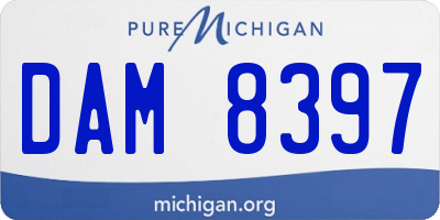 MI license plate DAM8397