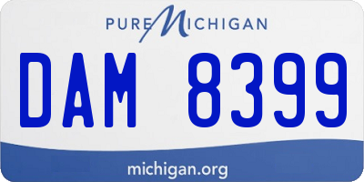 MI license plate DAM8399
